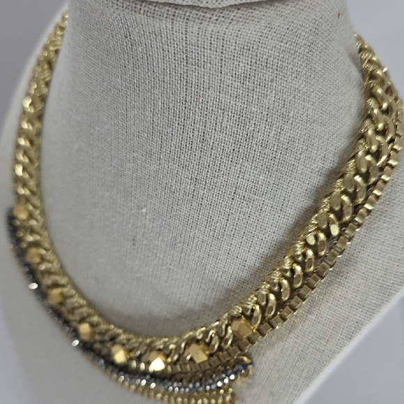 Stella & Dot Gold and Silver Statement Necklace - Picture 6 of 10